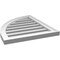 Ekena Millwork Quarter Round Top Left Surface Mount PVC Gable Vent w/ 2"W x 1-1/2"P Brickmould Frame, 20"W x 24"H GVPQL20X2402SF - alternate 4